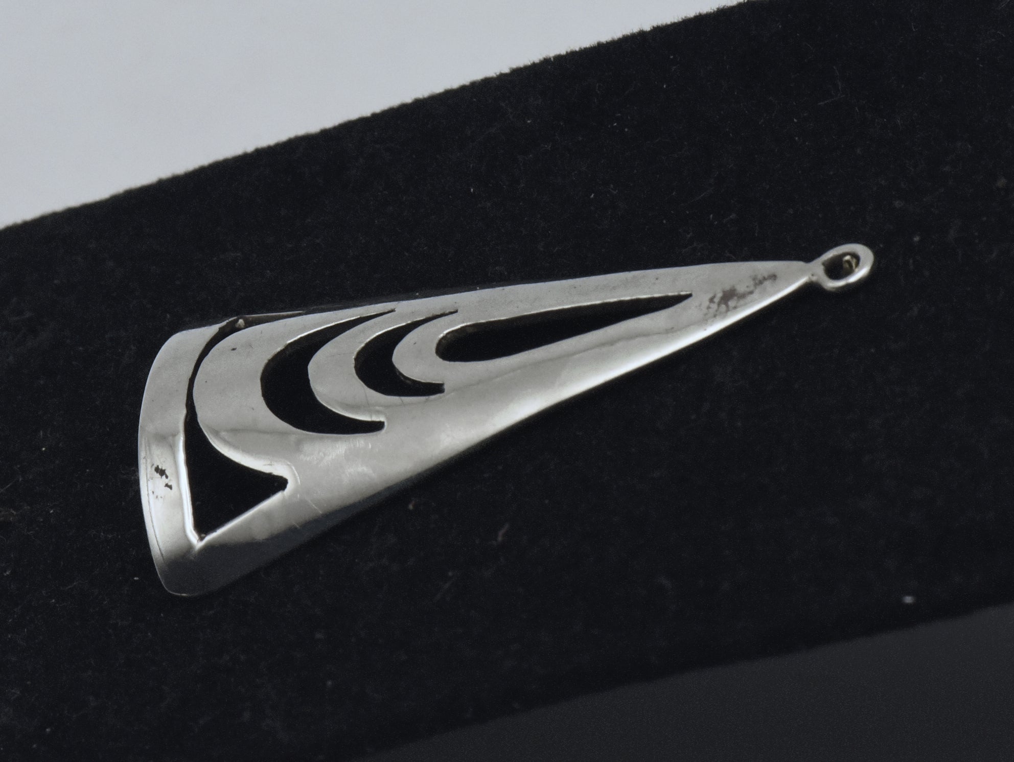 Vintage Handmade Sterling Silver Modern Design Pendant