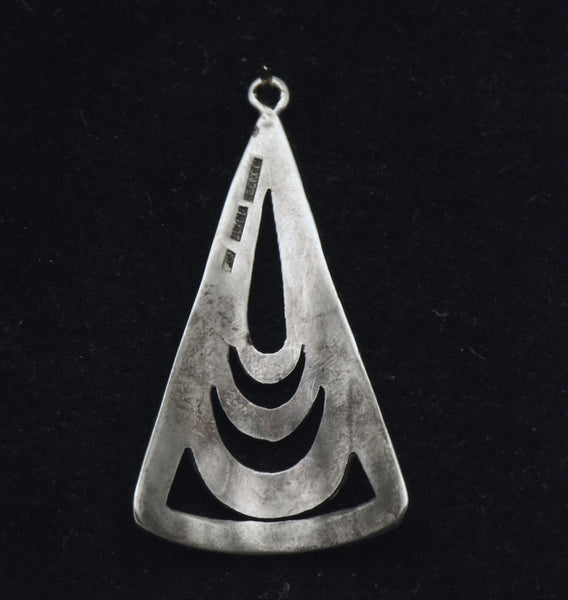 Vintage Handmade Sterling Silver Modern Design Pendant