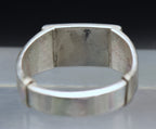 Vintage Handmade Sterling Silver Inlaid Ring with Adjuster