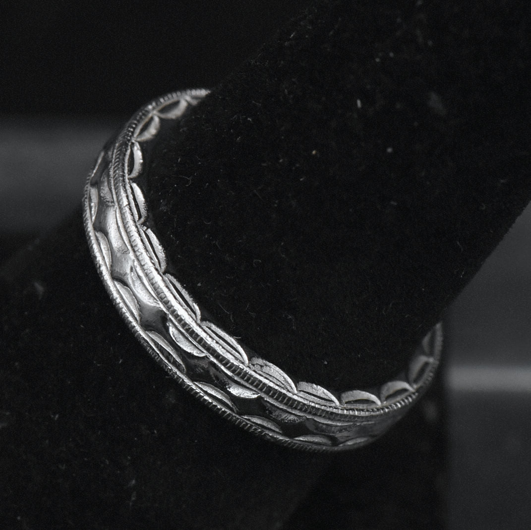Tacori - Vintage Sterling Silver Engraved Band - Size 7