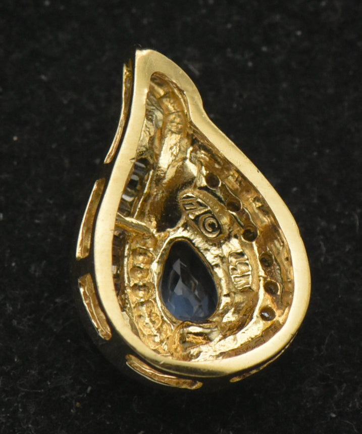 Vintage 14k Tanzanite and Diamonds Pendant