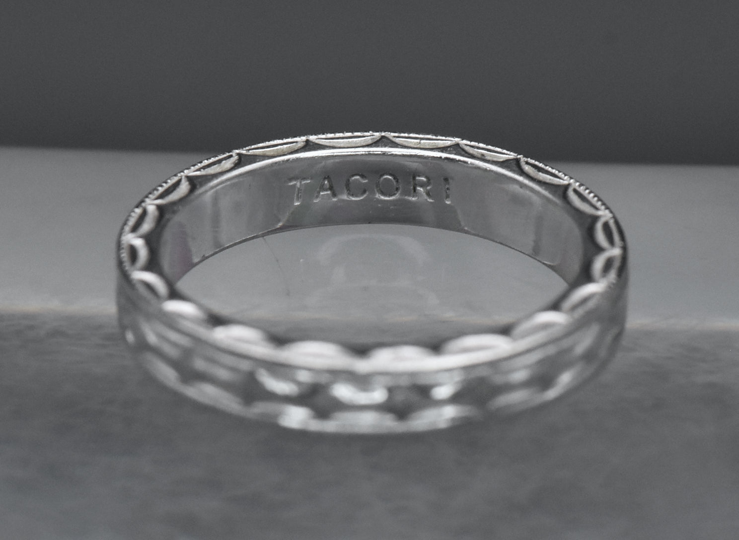 Tacori - Vintage Sterling Silver Engraved Band - Size 7