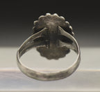 Vintage Handmade Sterling Silver Faux Turquoise Ring - Size 5.5