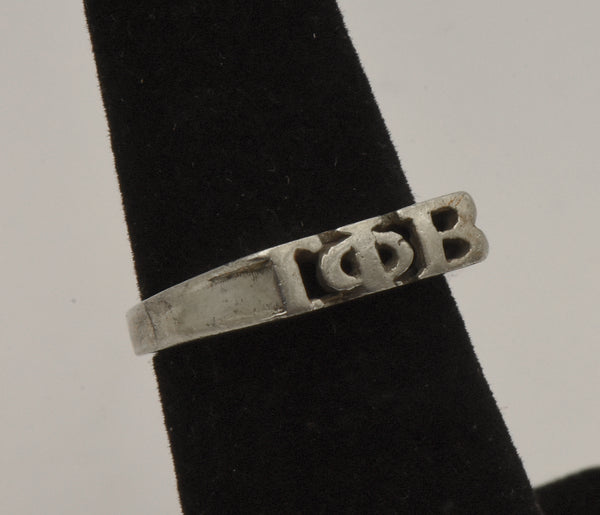 Vintage "Gamma Phi Beta" Sorority Sterling Silver Ring - Size 5.25 - CRACKED