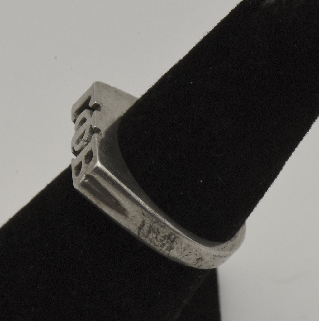 Vintage "Gamma Phi Beta" Sorority Sterling Silver Ring - Size 5.25 - CRACKED