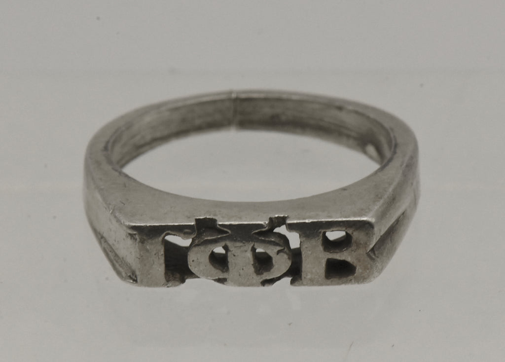 Vintage "Gamma Phi Beta" Sorority Sterling Silver Ring - Size 5.25 - CRACKED