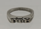 Vintage "Gamma Phi Beta" Sorority Sterling Silver Ring - Size 5.25 - CRACKED