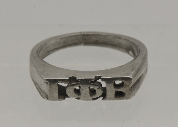 Vintage "Gamma Phi Beta" Sorority Sterling Silver Ring - Size 5.25 - CRACKED