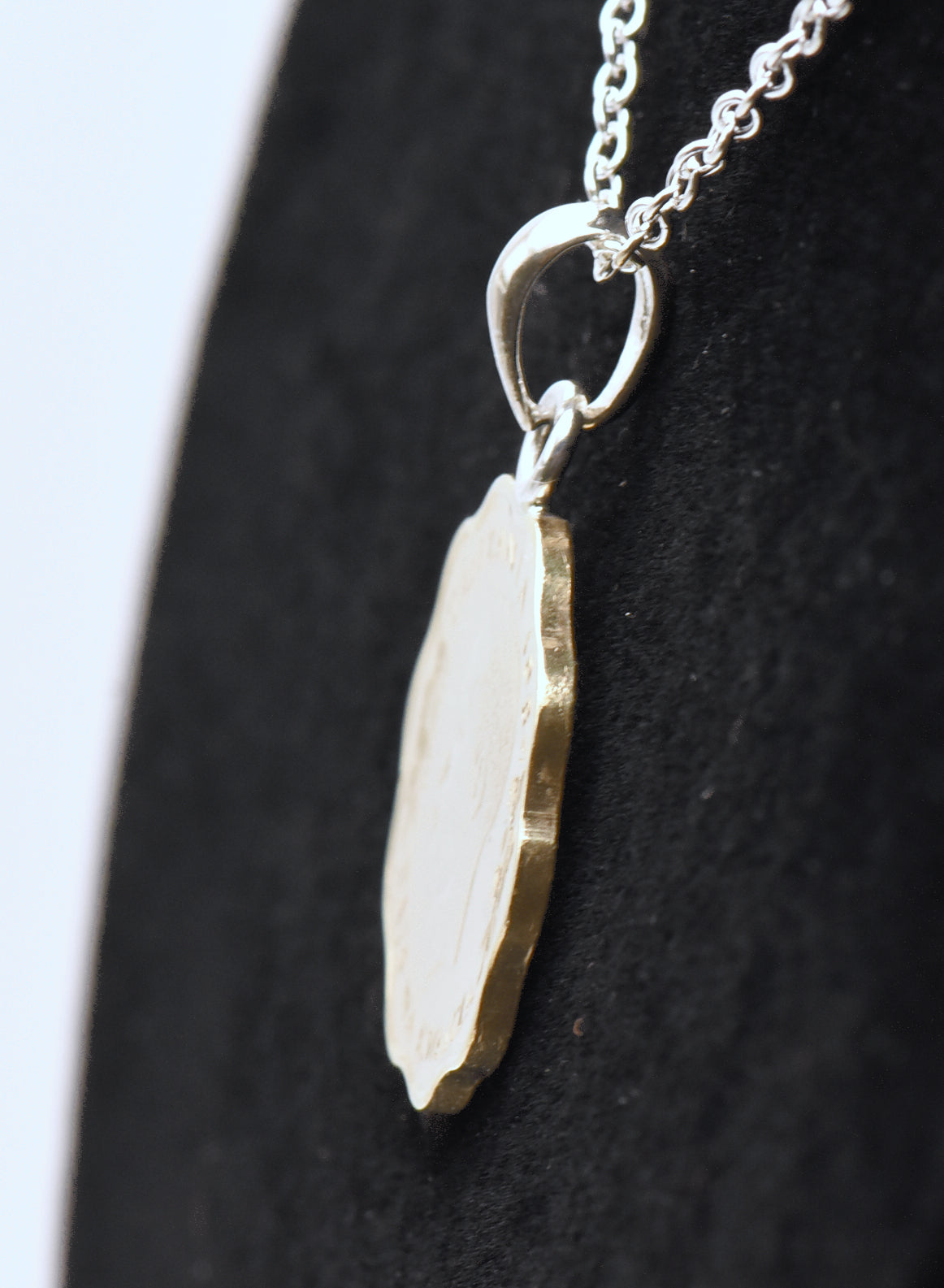 Vintage 10 Senti Tanzanian Coin Sterling Silver Pendant Chain Necklace - 18"