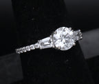 Sterling Silver Cubic Zirconia Ring - Size 7.25