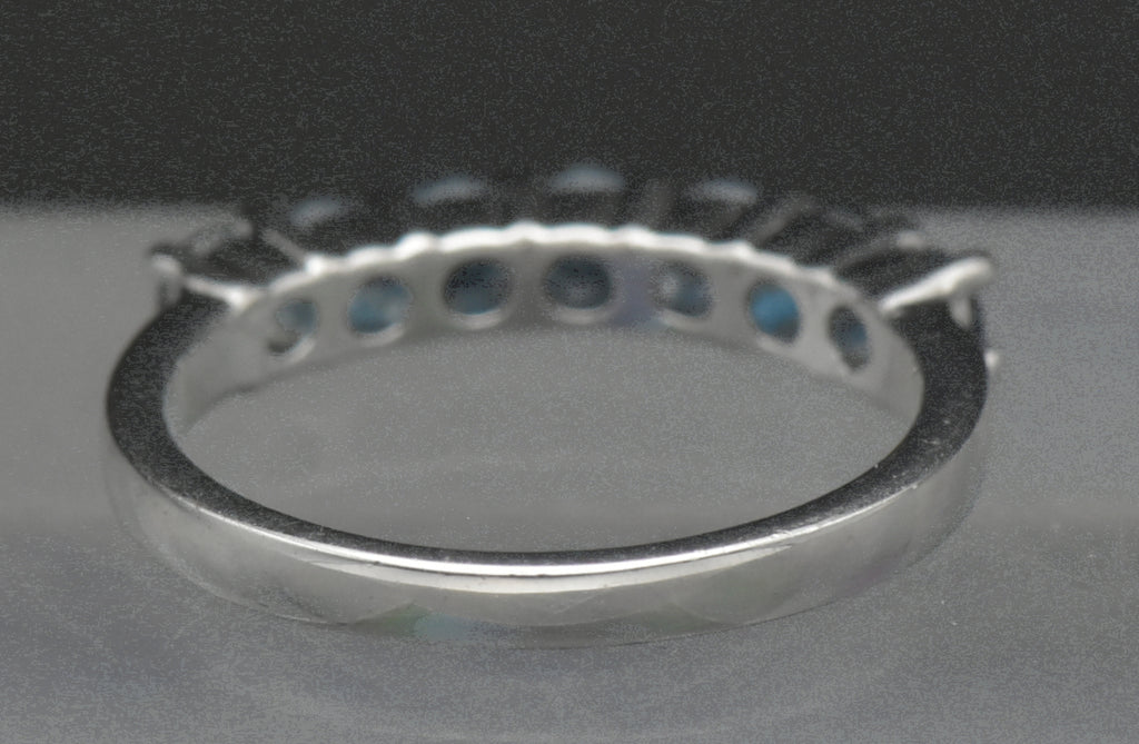 Vintage Sterling Silver Blue Topaz Ring - Size 7