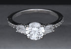 Sterling Silver Cubic Zirconia Ring - Size 7.25