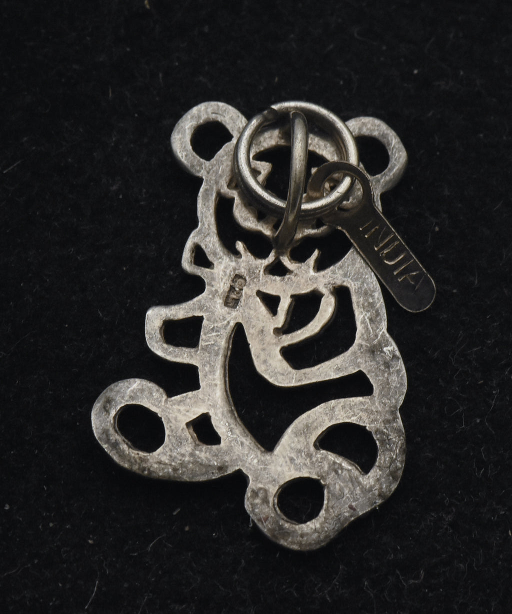 Vintage Sterling Silver Teddy Bear Pendant