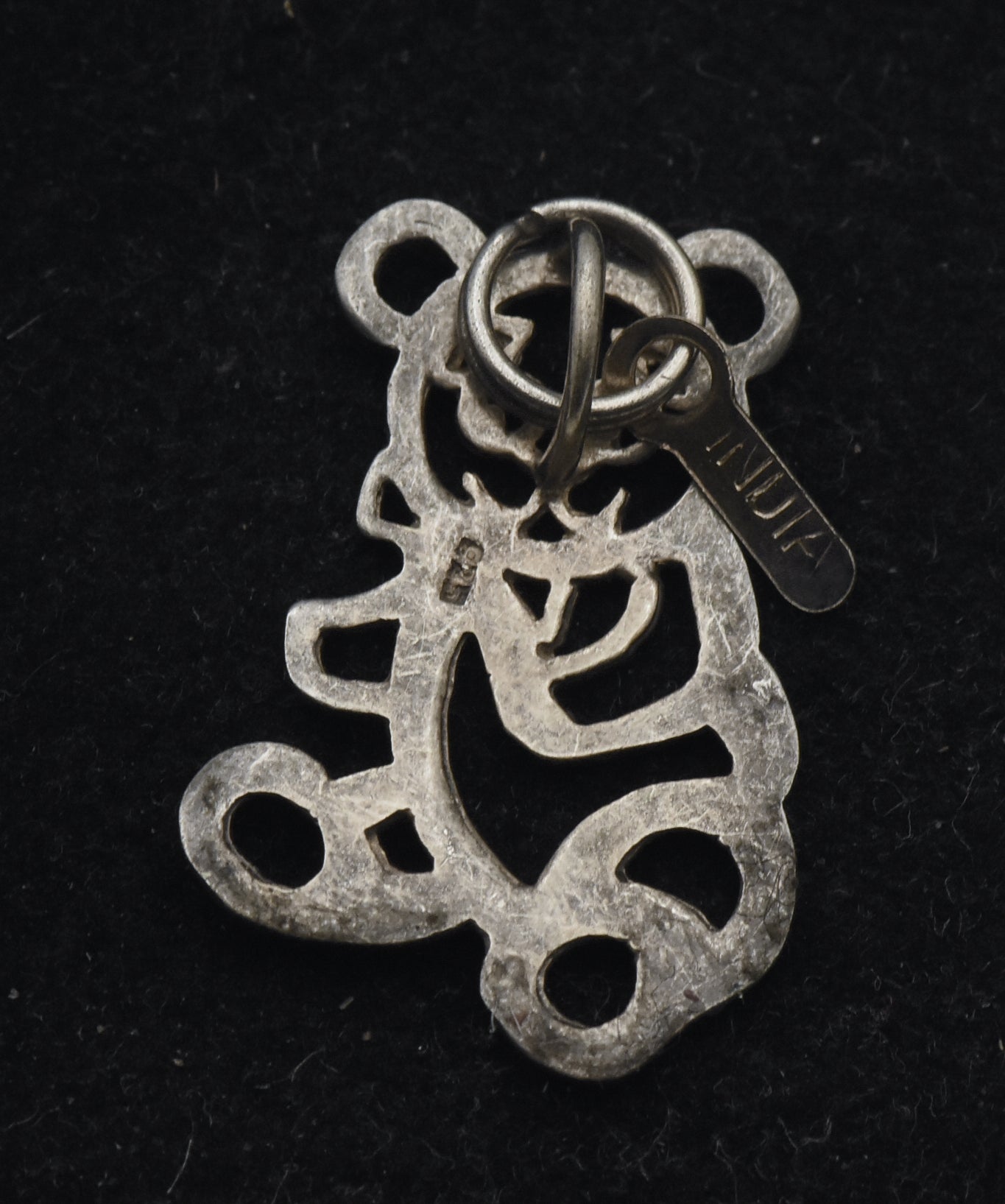 Vintage Sterling Silver Teddy Bear Pendant