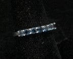 Vintage Sterling Silver Blue Topaz Ring - Size 7