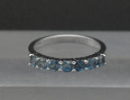 Vintage Sterling Silver Blue Topaz Ring - Size 7