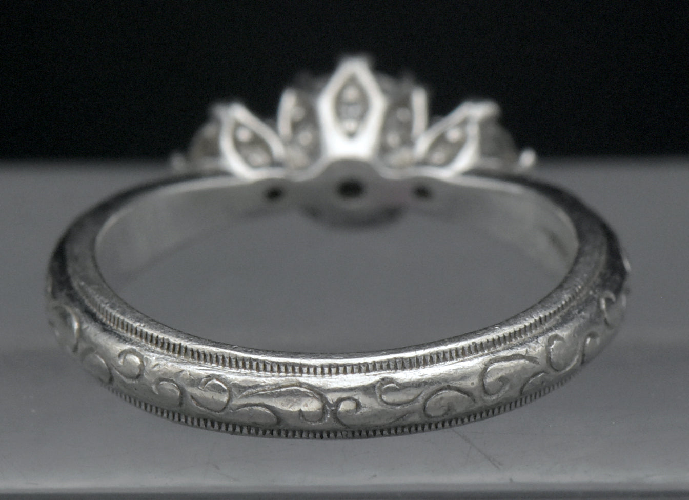 Tacori - Vintage Sterling Silver CZ Crown Ring - Size 9
