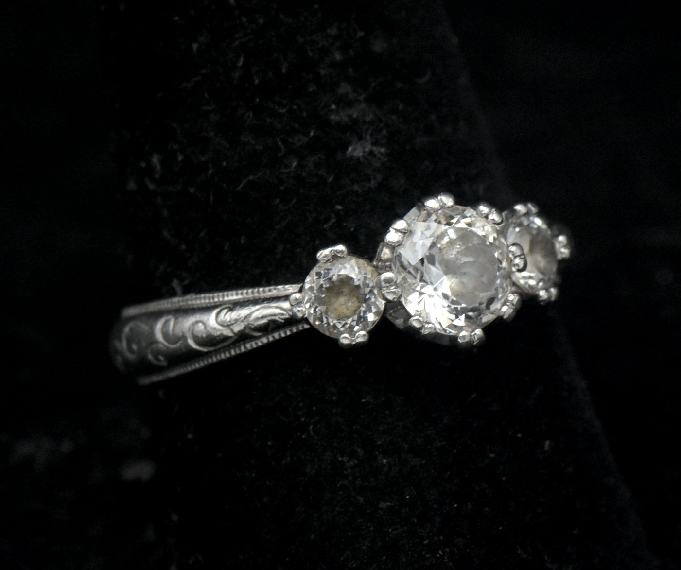 Tacori - Vintage Sterling Silver CZ Crown Ring - Size 9