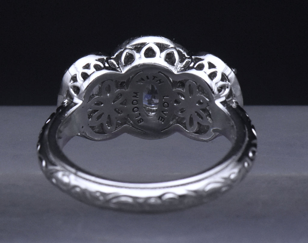 Tacori - Sterling Silver Three-Stone CZ Ring - Size 7