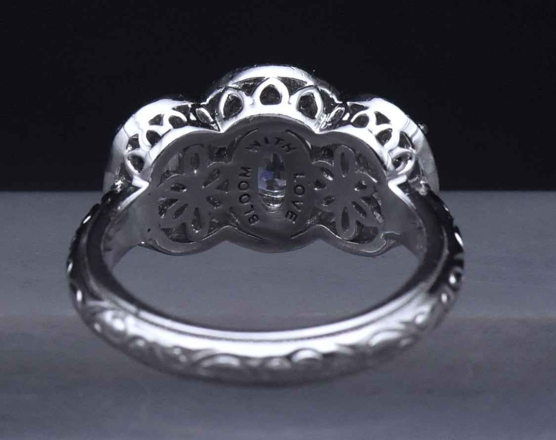 Tacori - Sterling Silver Three-Stone CZ Ring - Size 7