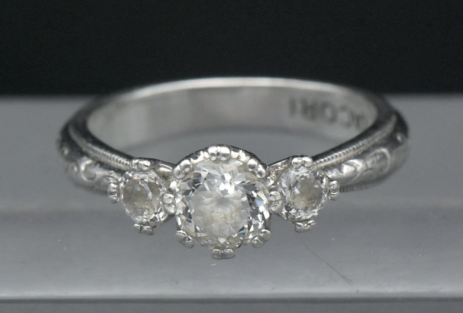 Tacori - Vintage Sterling Silver CZ Crown Ring - Size 9
