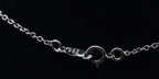 Vintage Sterling Silver Pink and Colorless Rhinestone Drop Pendant Necklace - 16.25"