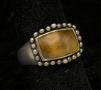 Vintage Tiger's Eye and Sterling Silver Ring - Size 7