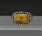 Vintage Tiger's Eye and Sterling Silver Ring - Size 7