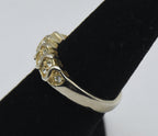 Vintage Gold Tone and Rhinestones Ring - Size 5.5