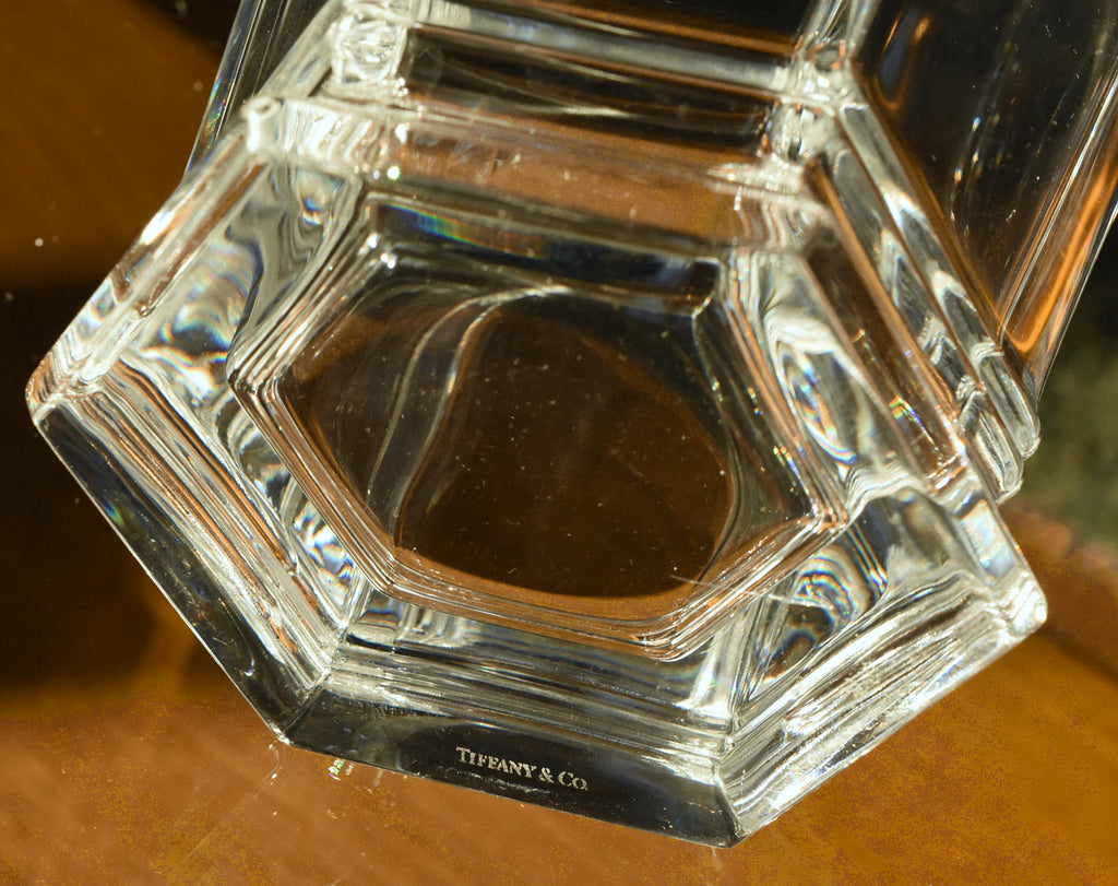 Tiffany & Co. - Vintage Windham Hexagonal Crystal Vase "New York Hospital Queens"