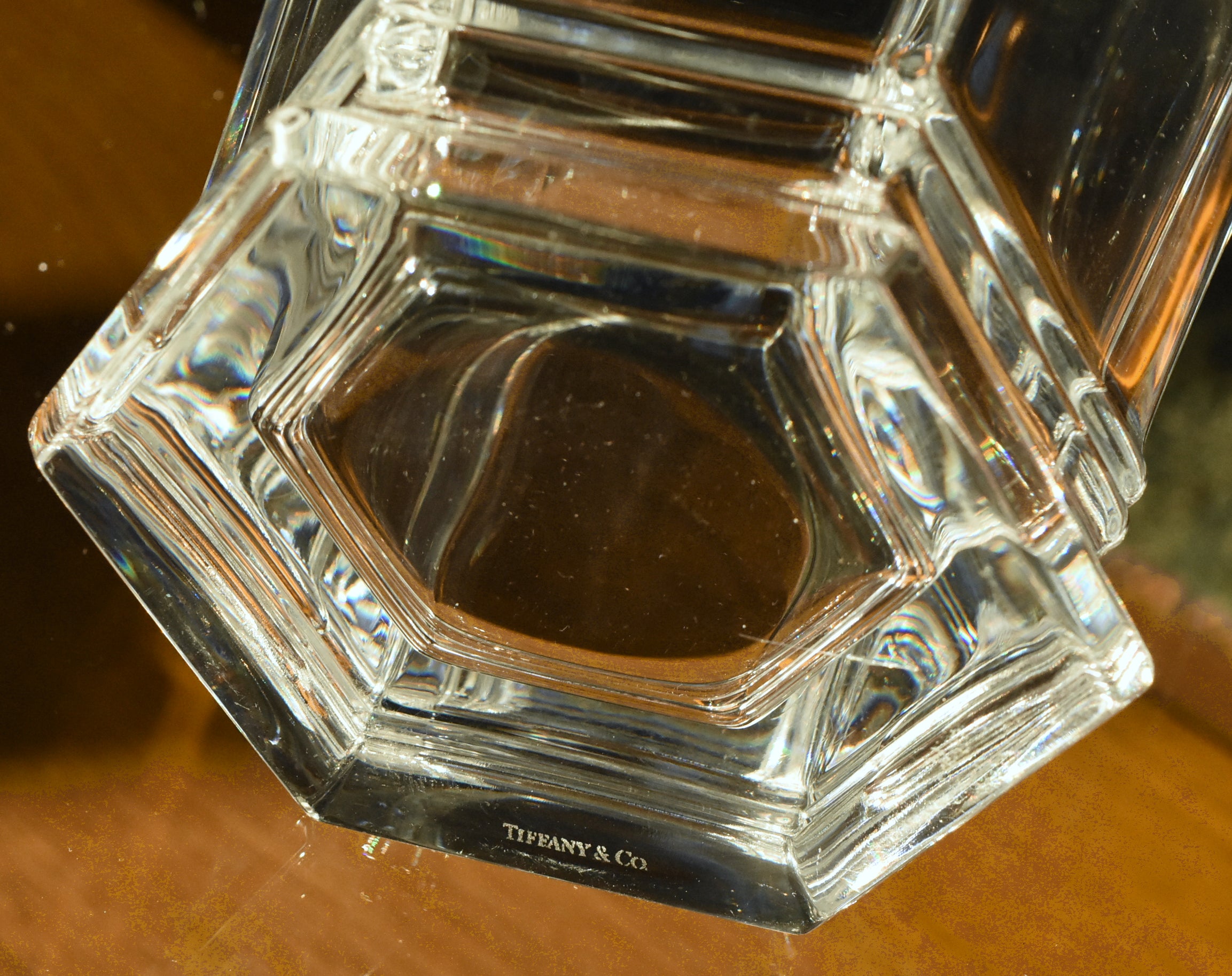 Tiffany & Co. - Vintage Windham Hexagonal Crystal Vase "New York Hospital Queens"