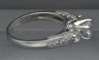 Vintage Sterling Silver CZ Three-Stone Ring - Size 9.5