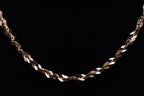 Vintage Italian Copper Tone Sterling Silver Tinsel Link Necklace - 18"