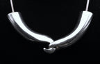 Vintage French Sterling Silver Elephant Tusk Necklace - Modified
