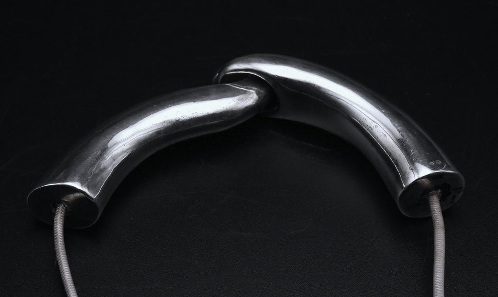 Vintage French Sterling Silver Elephant Tusk Necklace - Modified