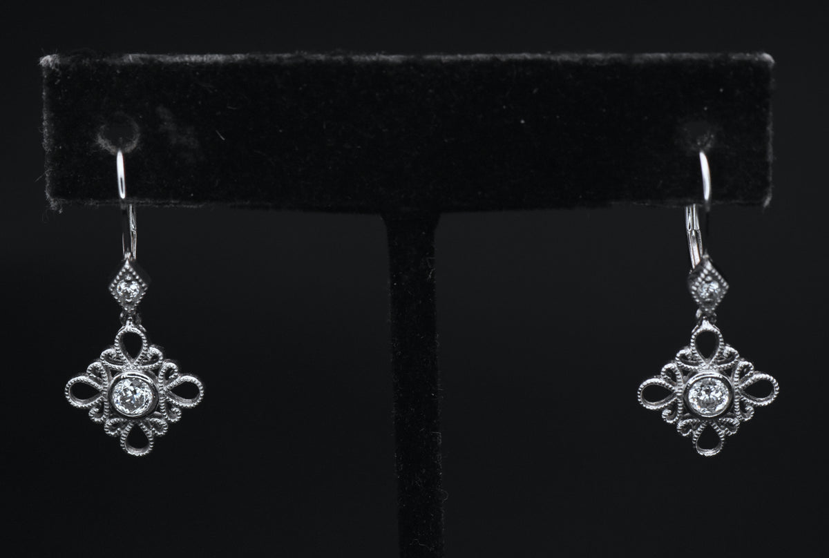 Tacori - Vintage CZ Sterling Silver Dangle Earrings