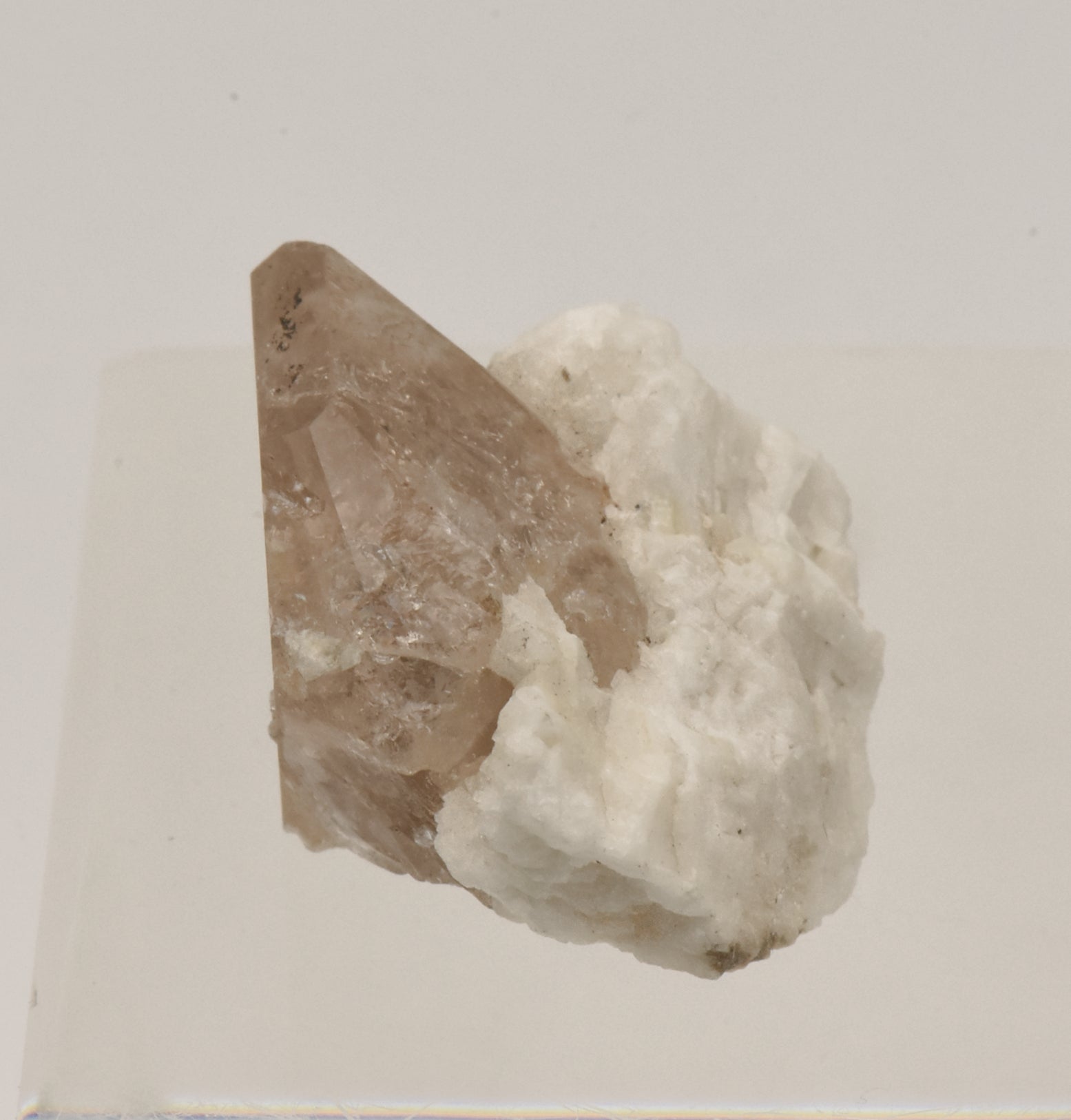 Beautiful "Champagne" Topaz Terminated Crystal on Matrix - Pakistan