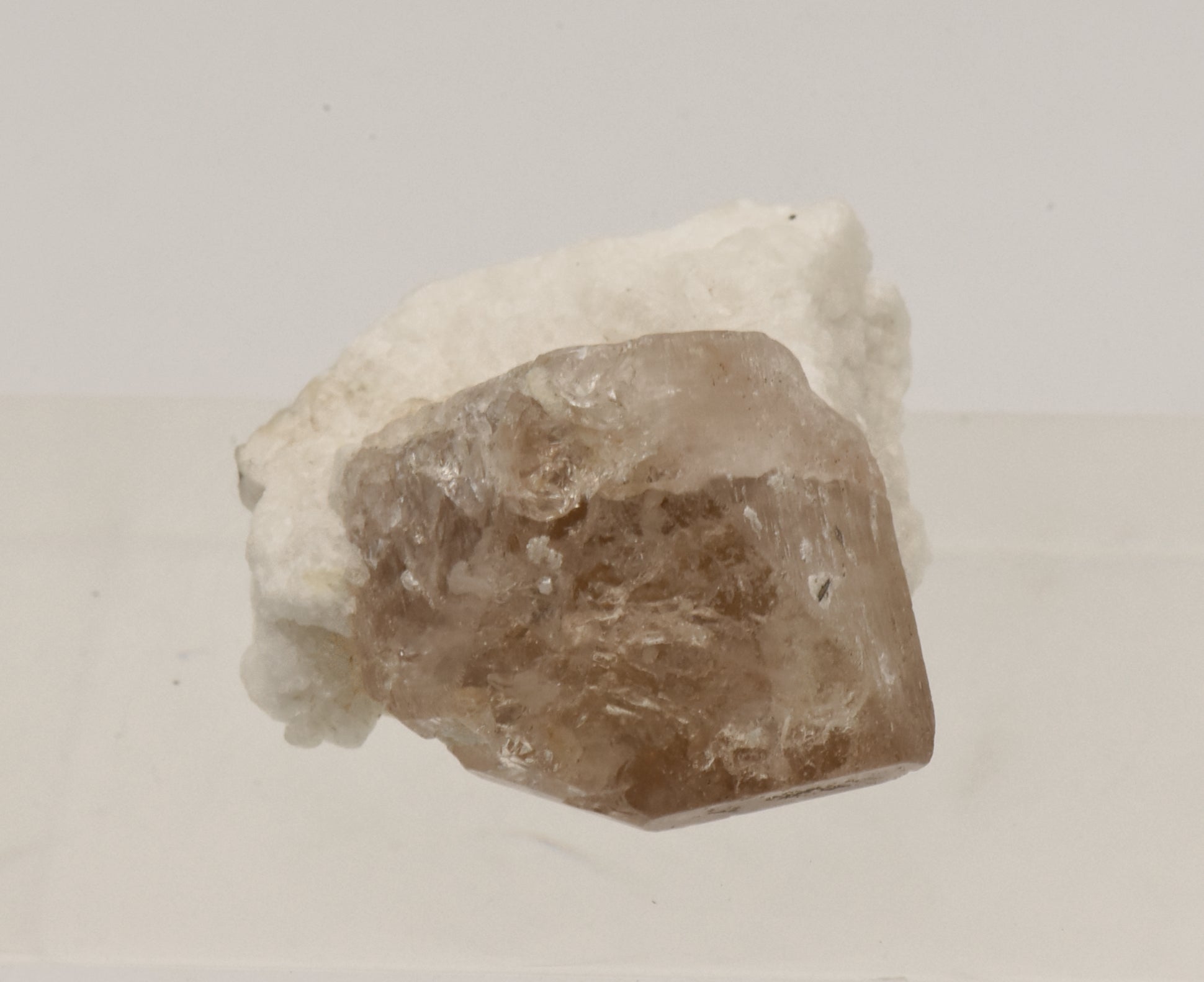 Beautiful "Champagne" Topaz Terminated Crystal on Matrix - Pakistan