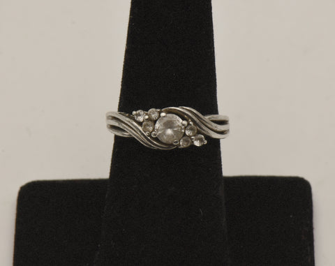 Vintage Topaz Sterling Silver Ring - Size 6.5