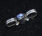 Vintage Handmade Sterling Silver Tahitian Pearl Pendant