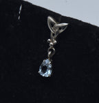 Vintage Blue Topaz Sterling Silver Pendant