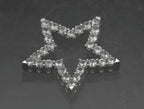 Vintage 10k White Gold and Topaz Star Slide Pendant