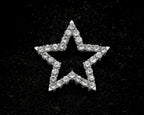 Vintage 10k White Gold and Topaz Star Slide Pendant