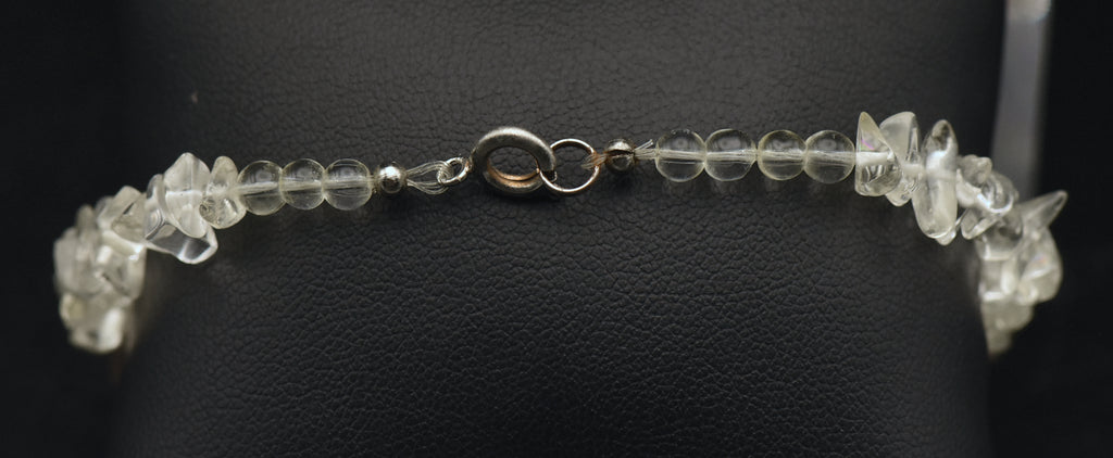 Vintage Tiger's Eye, Quartz, and Faux Pearl Beaded Bracelet