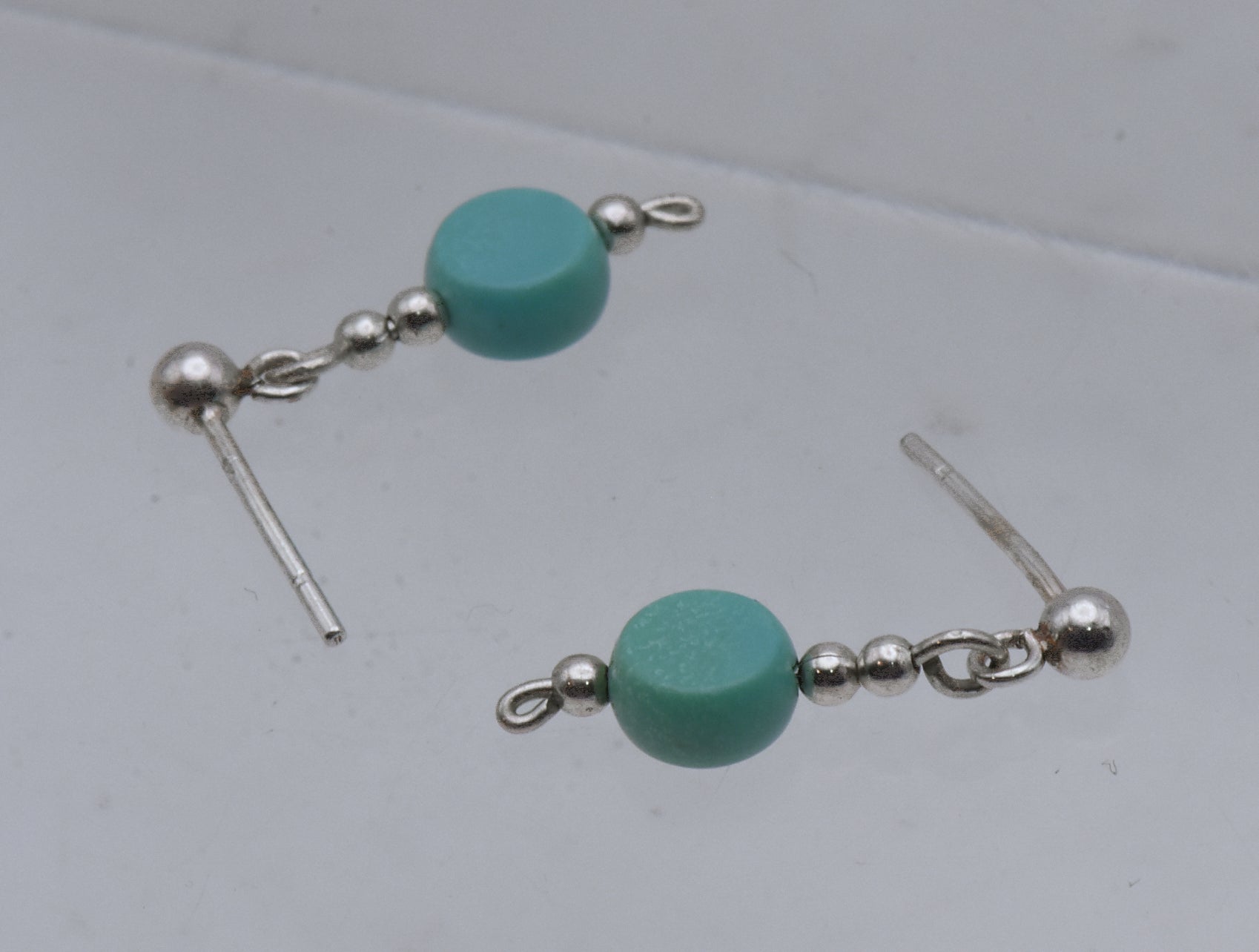 Vintage Turquoise Sterling Silver Dangle Earrings
