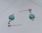 Vintage Turquoise Sterling Silver Dangle Earrings