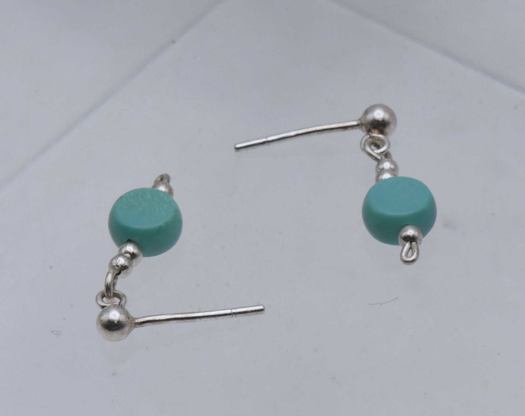 Vintage Turquoise Sterling Silver Dangle Earrings