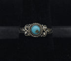 Vintage Handmade Turquoise Sterling Silver Ring - Size 8.25