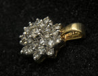Vintage 10k Gold and Diamonds Tiered Pendant