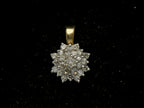 Vintage 10k Gold and Diamonds Tiered Pendant